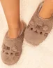 Pusheen Beige Embroidered Graphic Mule Slippers - Size 3-4 Image 2
