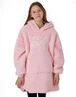 Vanilla Underground Barbie Girls Pink Logo Blanket Hoodie (6 - 13 Years) - Age 9-13 Years Image 1