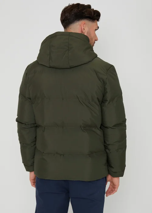 Threadbare Khaki Showerproof Hooded Puffer Jacket - 2XL Image 2