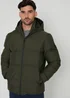 Threadbare Khaki Showerproof Hooded Puffer Jacket - 2XL Image 5