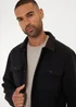 Threadbare Black Brushed Button Up Shacket - 2XL Image 3