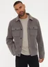 Threadbare Taupe Brushed Button Up Shacket - XL Image 1