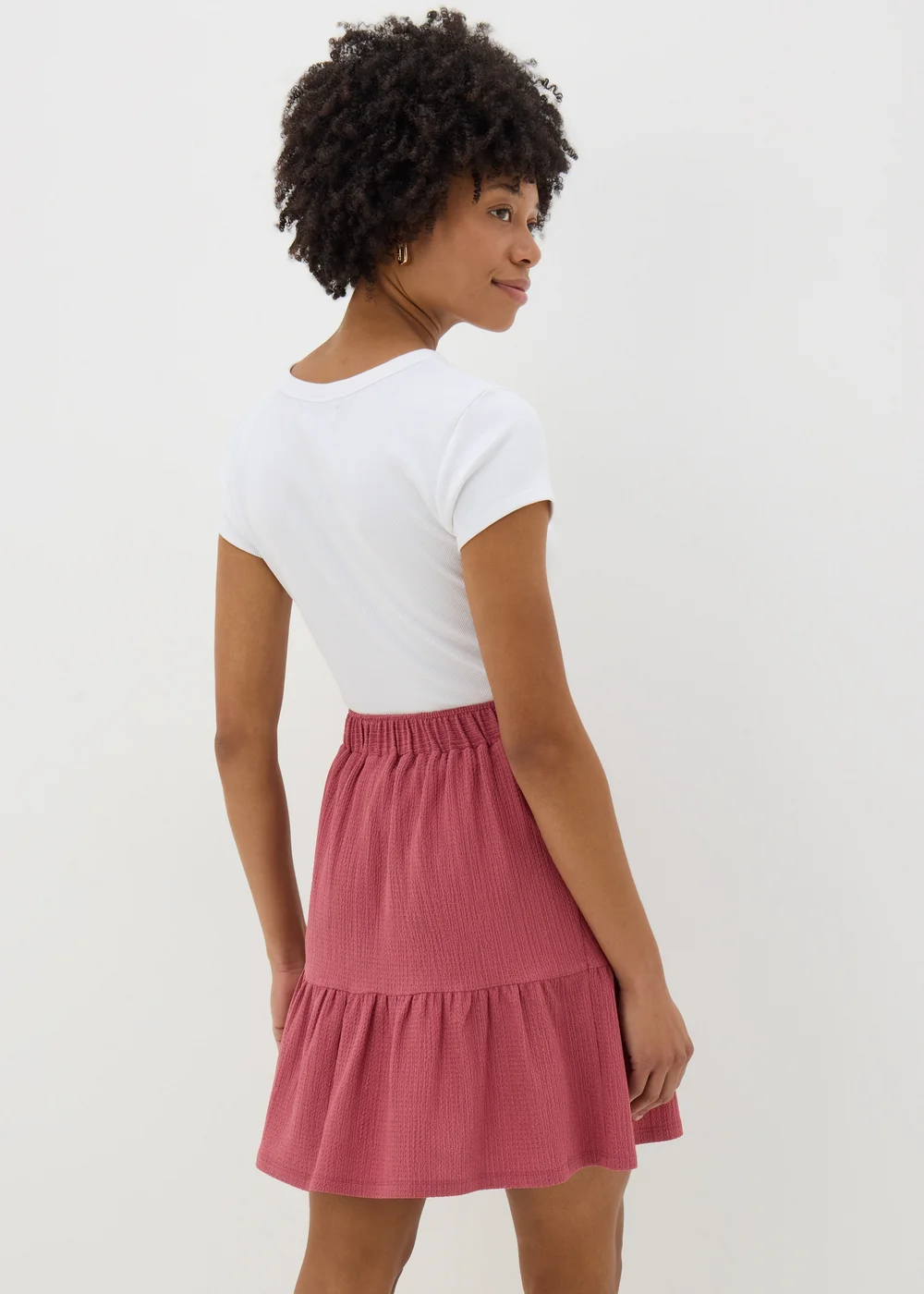 Raspberry Tiered Mini Skirt - Size 20 Image 2