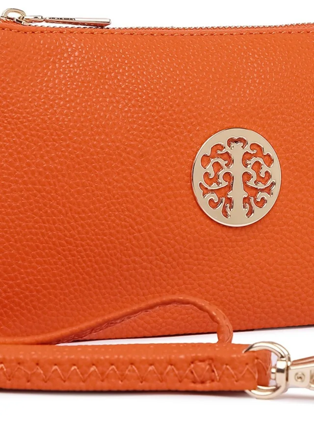 Raffaella Orange Clutch Purse