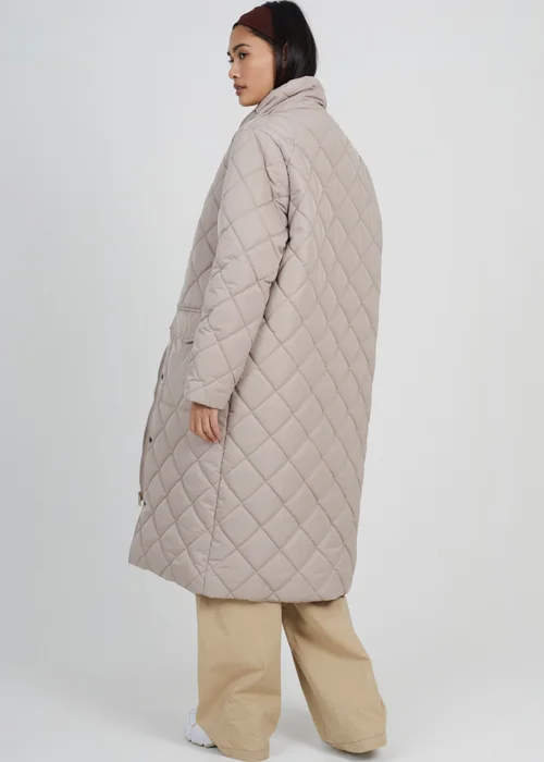 Brave Soul Stone Longline Diamond Quilted Jacket - 14 Image 2