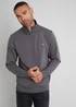 Threadbare Dark Grey 1/4 Zip Neck Sweatshirt - S Image 1