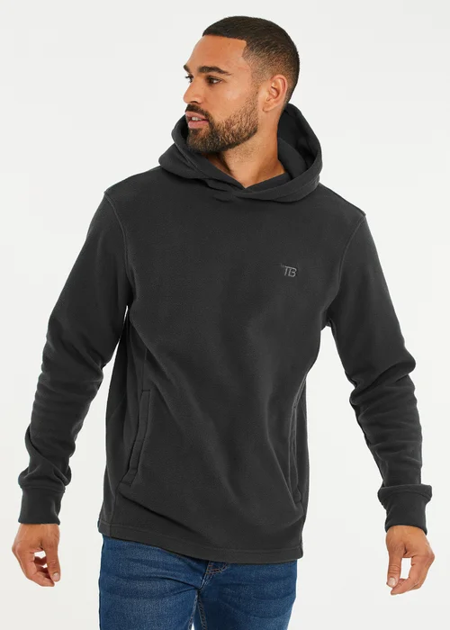 Threadbare Dark Grey Microfleece Overhead Hoodie - Extra Large Image 1
