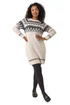 Roman Stone Petite Nordic Pattern Knit Jumper Dress - Size 18 Image 2
