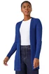 Roman Ink Blue Longline Stretch Ribbed Cardigan - Size 12 Image 1