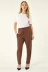 Roman Chocolate Short Straight Leg Stretch Trouser - 20 Image 2