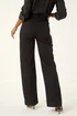 Roman Black Cotton Blend Wide Leg Stretch Jeans - 12 Image 3