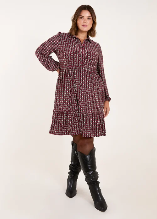 Blue Vanilla Red Curve Button Front Smock Dress - 26-28 Image 4