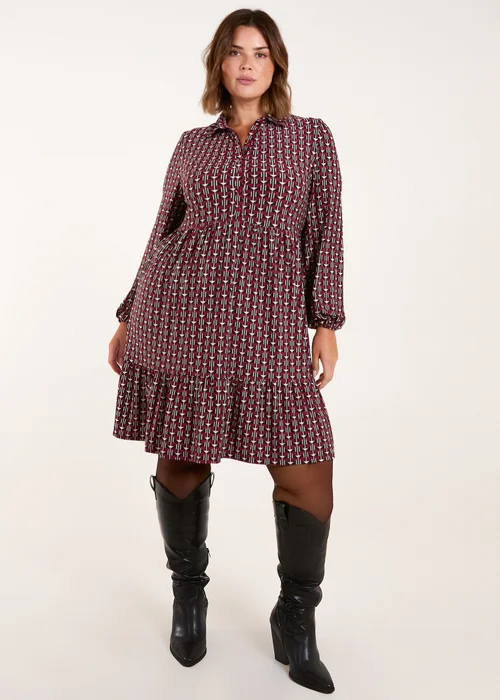 Blue Vanilla Red Curve Button Front Smock Dress - 26-28 Image 1
