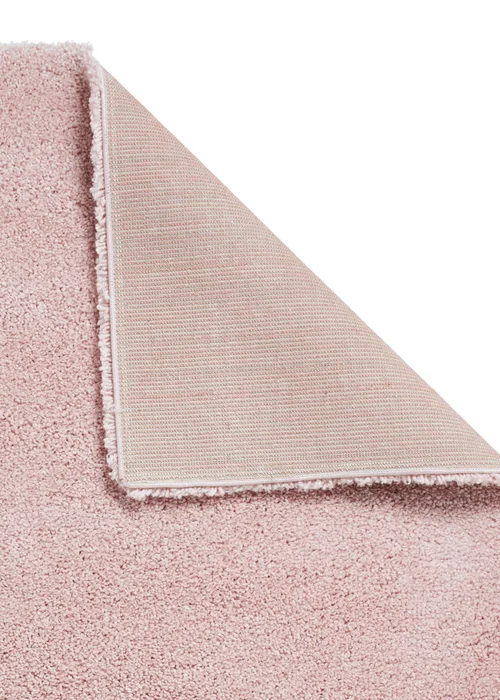 Think Rugs Sierra Pink Plain Shaggy Rectangle Rug - 80 x 150 Image 4