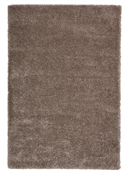 Think Rugs Sierra Beige Plain Shaggy Rectangle Rug - 80 x 150 Image 2