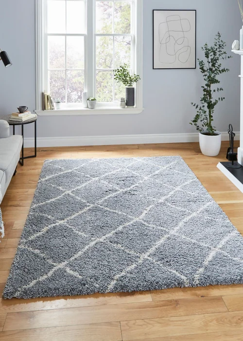 Think Rugs Scandi Berber Grey/Cream Berber Rectangle Rug - 120 x 170 Image 1