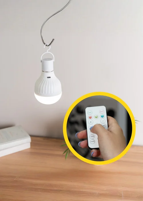 ValueLights LED ES E27 Rechargeable Light Bulb with Remote Control - One Size Image 4