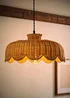ValueLights Naveah Wood Rattan Natural Tapered Ceiling Pendant Shade (18cm x 38cm x 38cm) - One Size Image 3