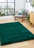Think Rugs Super Teddy Jewel Green Plain Shaggy Rectangle Rug - 60 X 120 Image 1