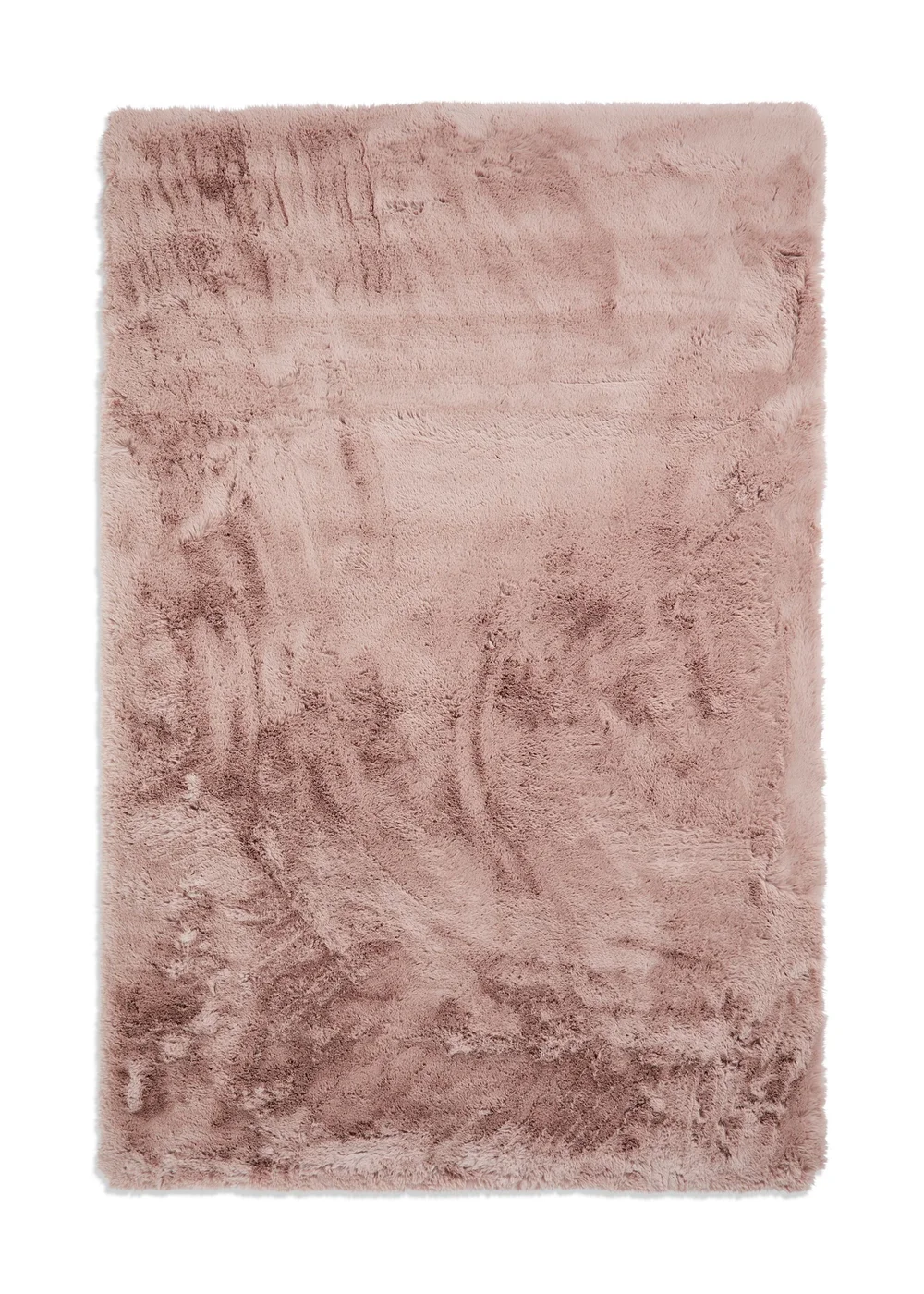 Think Rugs Super Teddy Rose Plain Shaggy Rectangle Rug - 80 x 150 Image 3