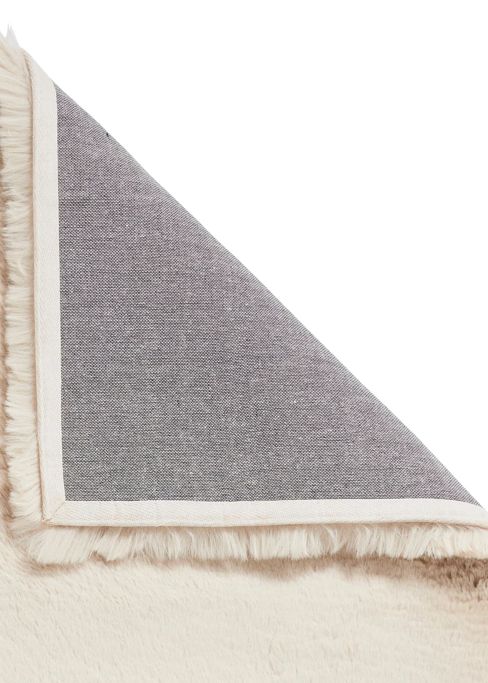 Think Rugs Super Teddy Beige Plain Shaggy Rectangle Rug - 60 X 120 Image 4