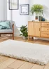 Think Rugs Super Teddy Beige Plain Shaggy Rectangle Rug - 60 X 120 Image 2