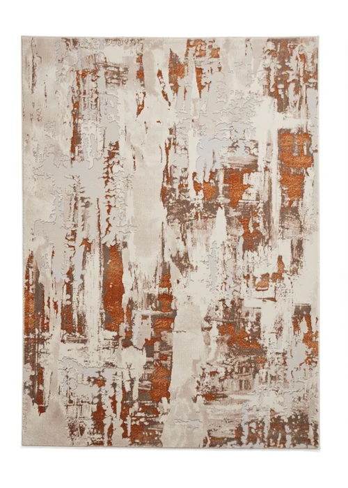 Think Rugs Apollo Bronze/Grey Modern Abstract Rectangle Rug - 120 x 170 Image 3