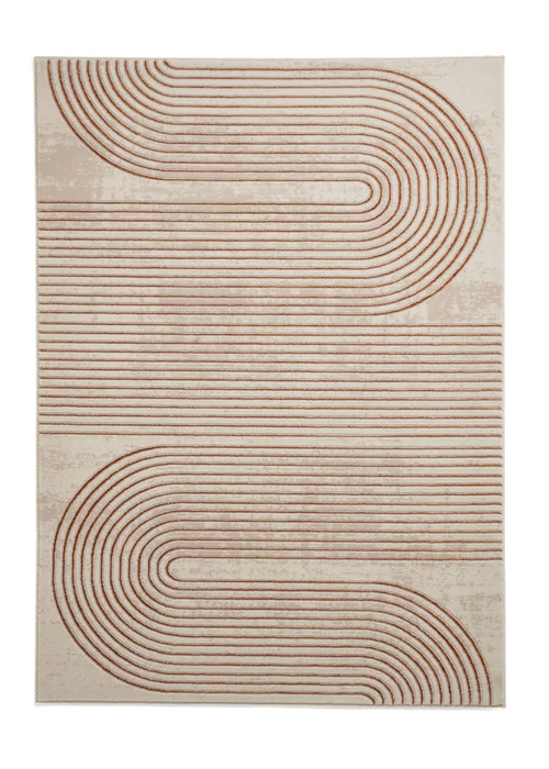 Think Rugs Apollo Bronze/Grey Modern Linear Rectangle Rug - 80 x 150 Image 3