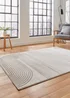 Think Rugs Apollo Grey/Ivory Modern Linear Rectangle Rug - 80 x 150 Image 2