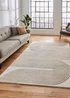 Think Rugs Apollo Grey/Gold Modern Linear Rectangle Rug - 80 x 150 Image 1