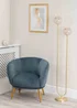 ValueLights Chessy Gold Floor Lamp with Globe Shade (153cm x 32cm x 23cm) - One Size Image 2