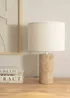 ValueLights Chloe Polished Table Lamp with Small Natural Drum Shade - One Size Image 2