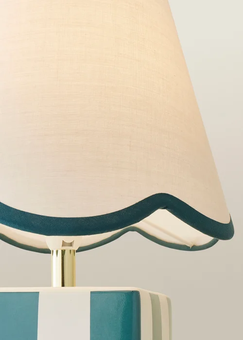 ValueLights Evie Gloss Green Table Lamp with Cream Tapered Shade - One Size Image 4