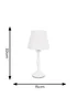 ValueLights Sara White Table Lamp with Cream Tapered Shade (32cm x 15cm x 15cm) - One Size Image 5