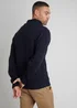 Threadbare Navy Button Up Funnel Neck Jumper - Small Image 2