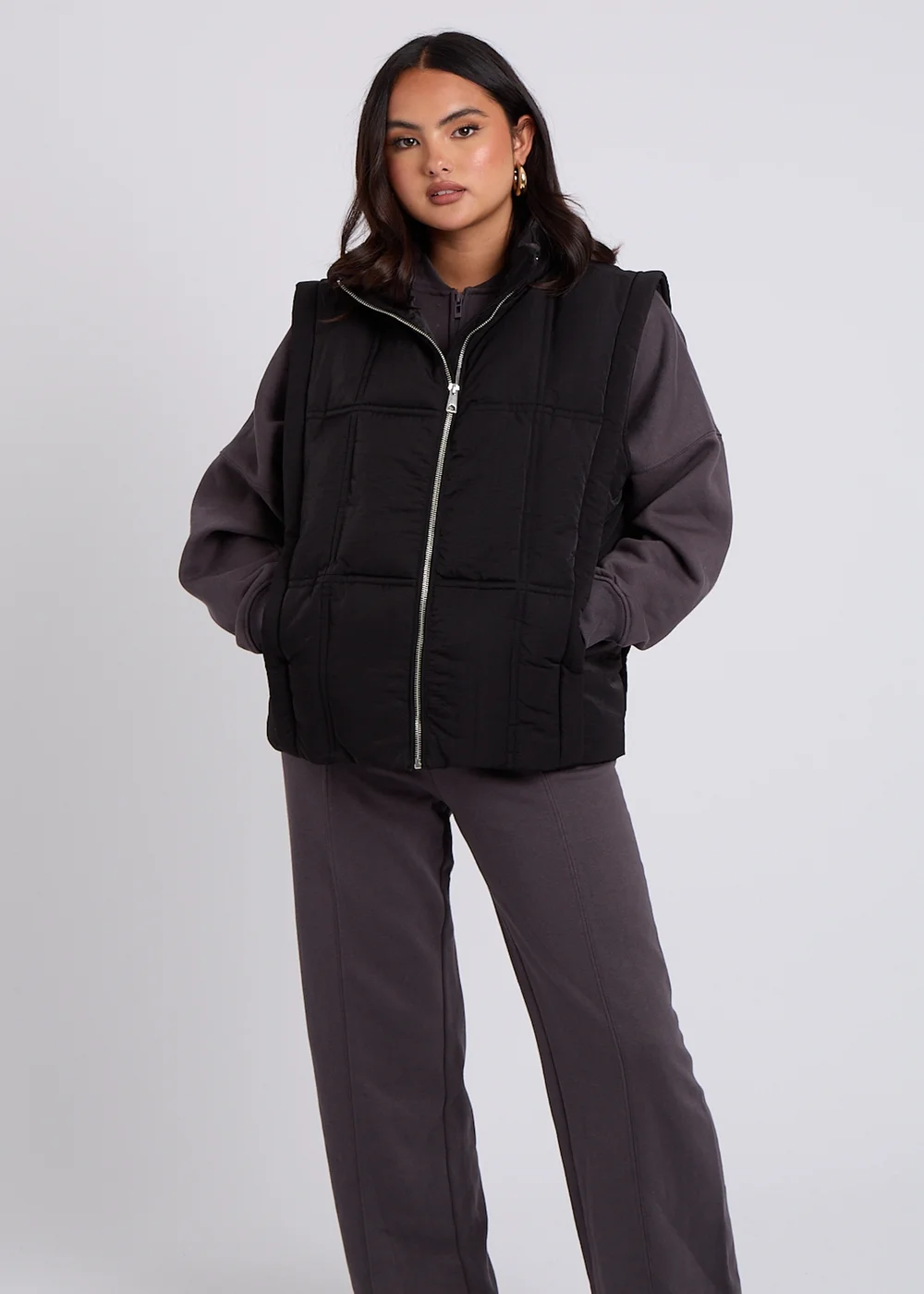 Urban Bliss Black Clean Padded Gilet - 14 Image 1