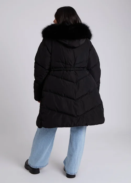 Urban Bliss Black Faux Fur Padded Parka - Size 12 Image 4