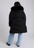 Urban Bliss Black Faux Fur Padded Parka - Size 12 Image 4