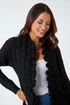 Roman Black Longline Ruffle Detail Cardigan - Size 12 Image 4
