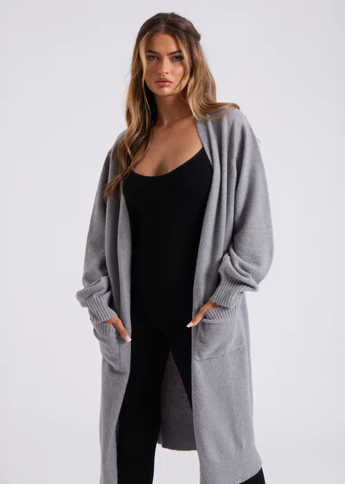 Urban Bliss Grey Longline Cardigan - Small Image 4
