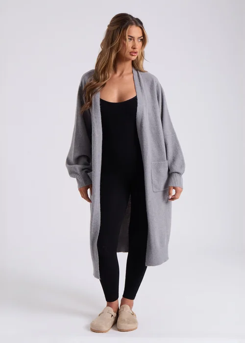 Urban Bliss Grey Longline Cardigan - Small Image 3