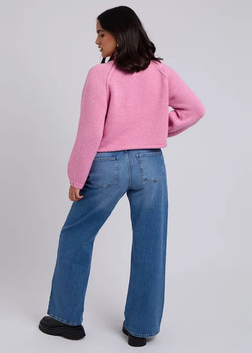 Urban Bliss Pink Exposed Seam Jumper - Small Image 2