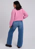 Urban Bliss Pink Exposed Seam Jumper - Small Image 2