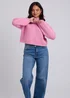 Urban Bliss Pink Exposed Seam Jumper - Small Image 3