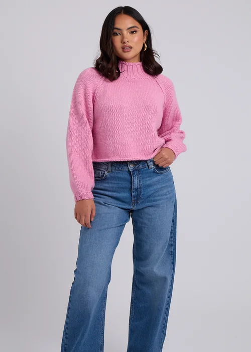 Urban Bliss Pink Exposed Seam Jumper - Small Image 1