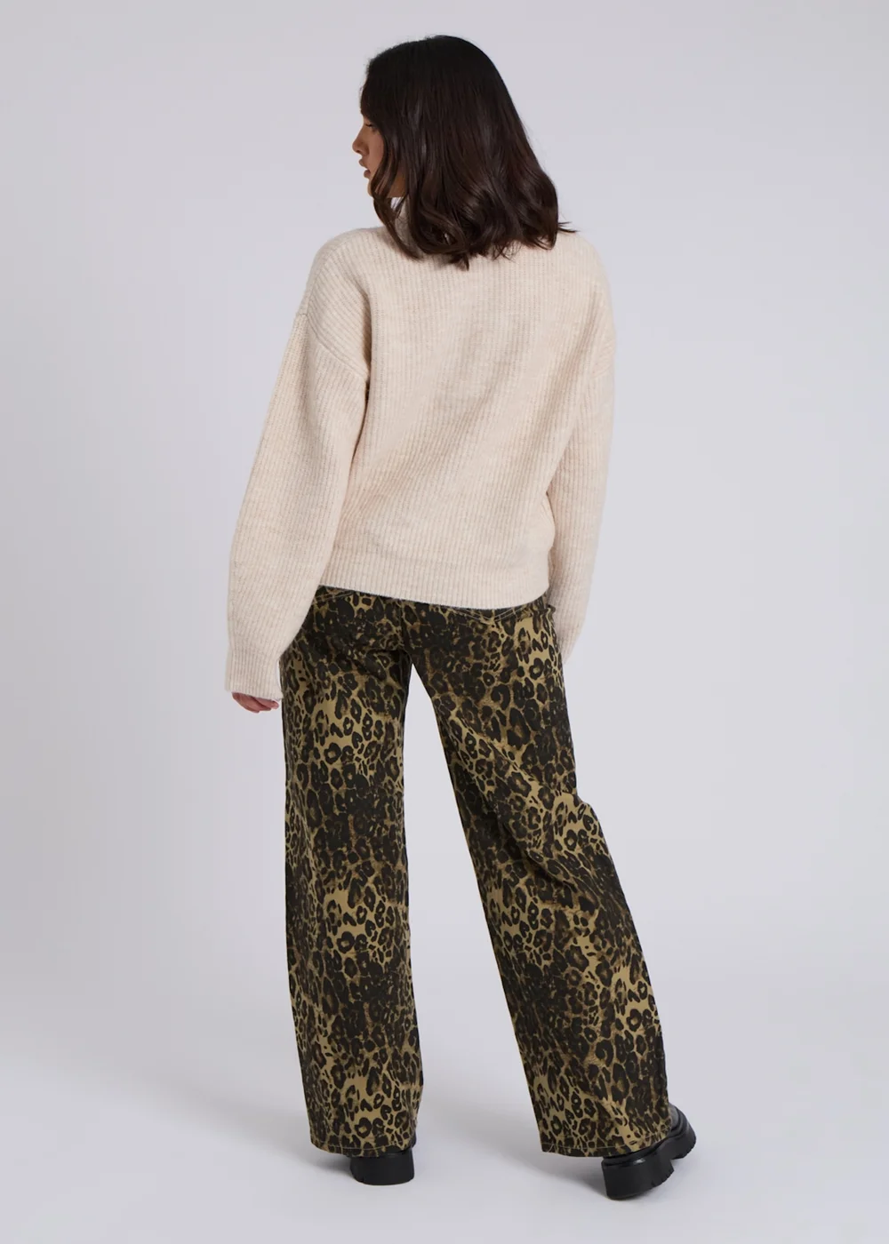 Urban Bliss Cream Ribbed Half Zip Jumper - Small Image 2