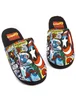 Vanilla Underground Marvel Mens Black Character All-Over Print Mule Slippers - Size 11-12 Image 1