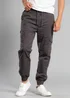 Tokyo Laundry Grey Cotton Drawstring Cargo Trousers - 2XL Image 1