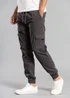 Tokyo Laundry Grey Cotton Drawstring Cargo Trousers - 2XL Image 3