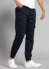 Tokyo Laundry Navy Cotton Drawstring Cargo Trousers - L Image 1